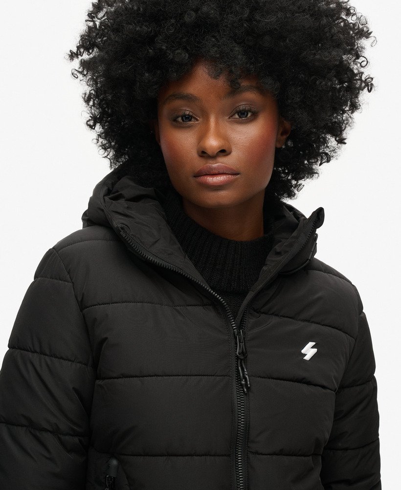 Puffer hooded jacket women's on sale