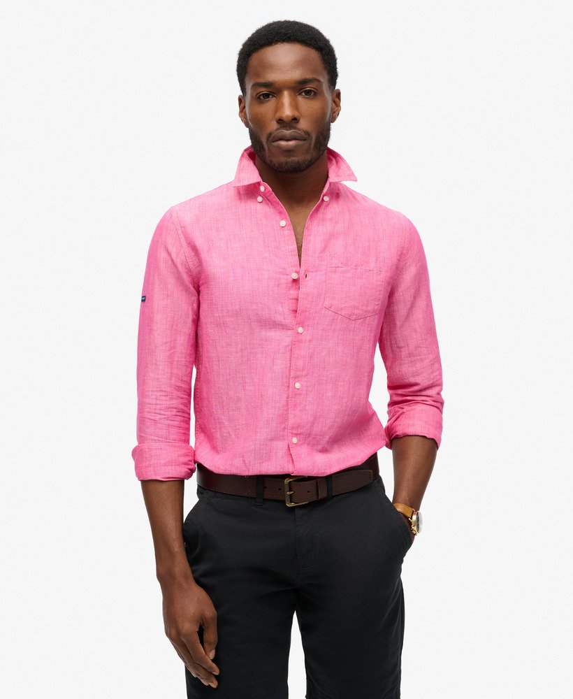 Pink polo button down online