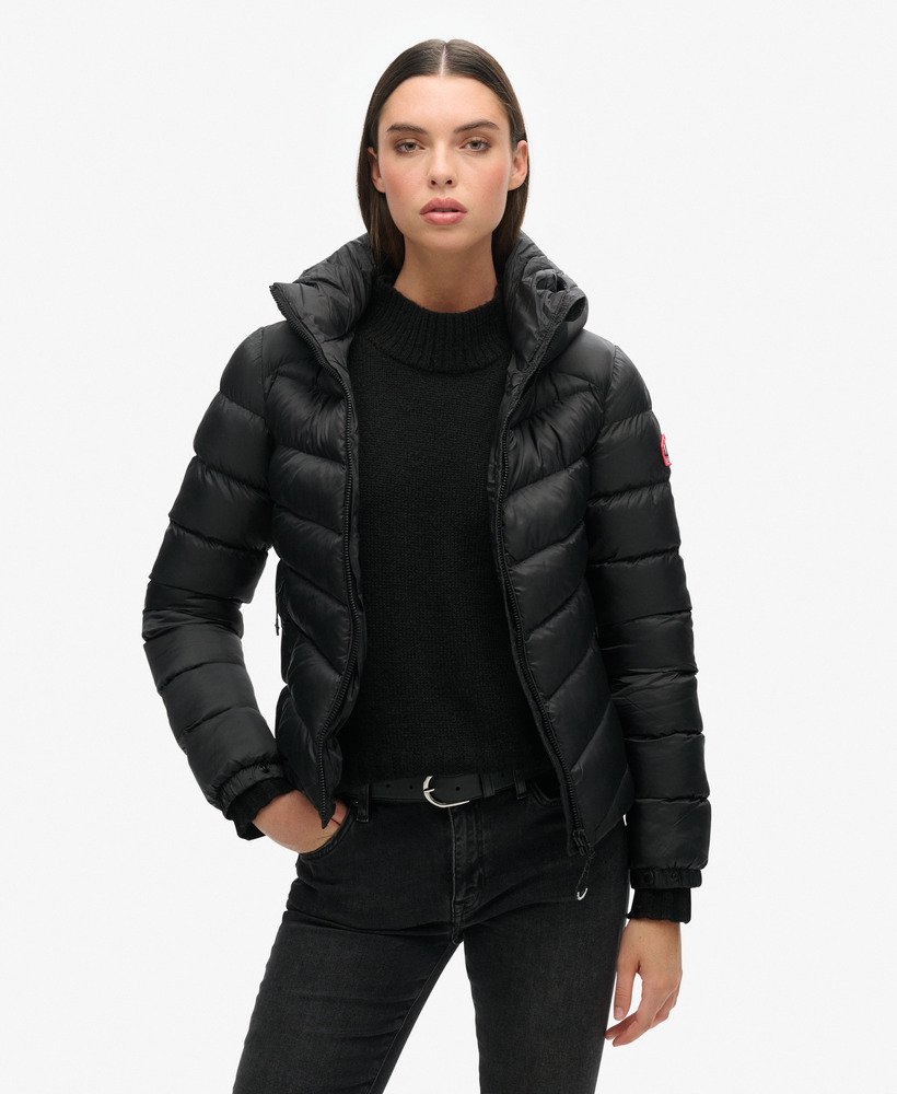 Femme Doudoune a capuche Fuji Noir Superdry FR