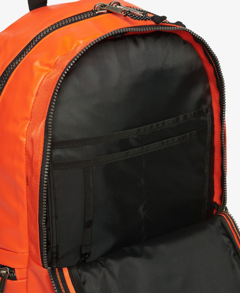 Superdry backpack black orange on sale