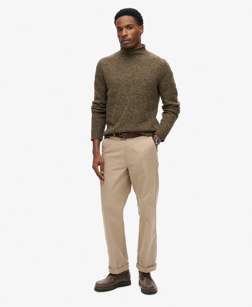 Khaki crew neck jumper on sale