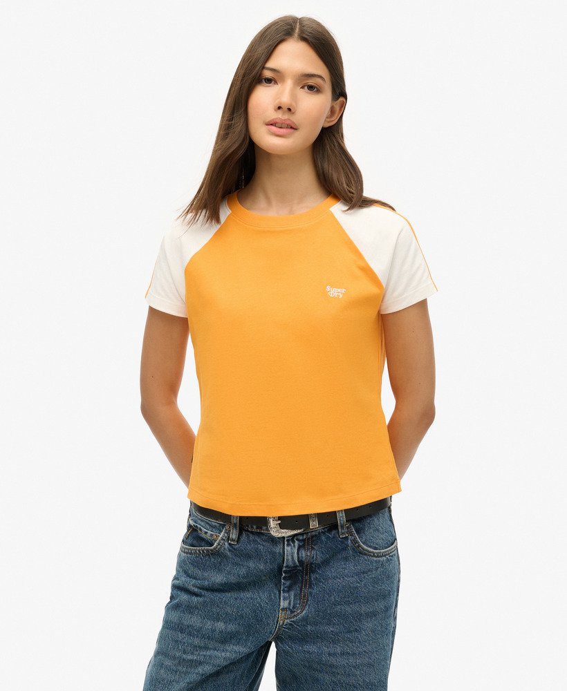 Superdry Essential Retro T shirt met logo Dames Dames Trendy