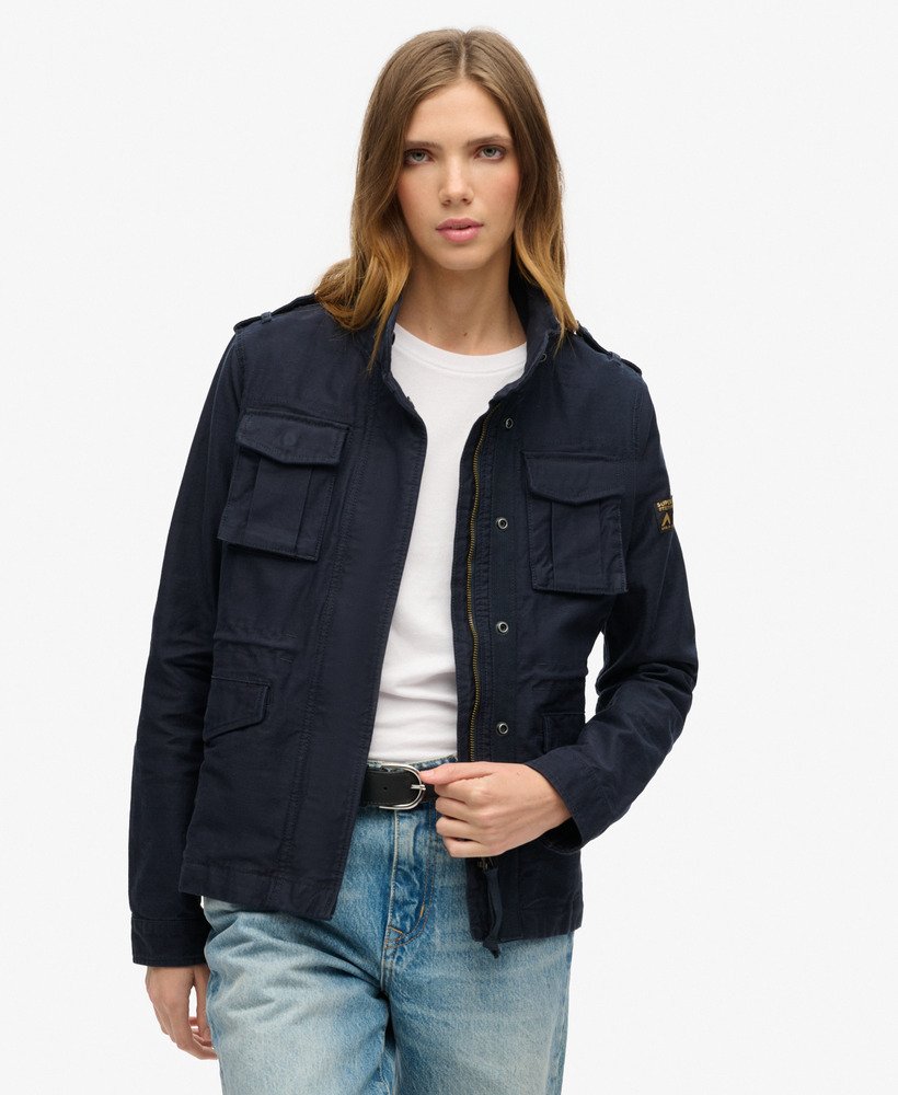 Superdry Vintage M65 Jacket Navy Blue Women 8