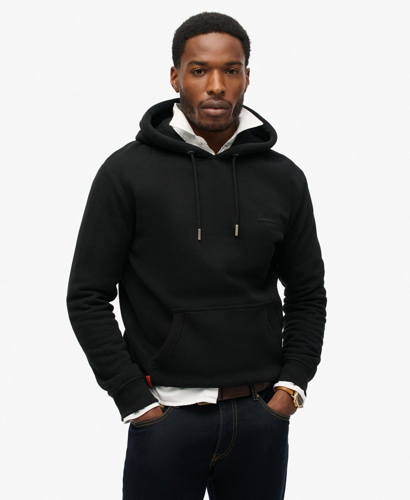 Mens Essential Logo Hoodie in Black Superdry UK