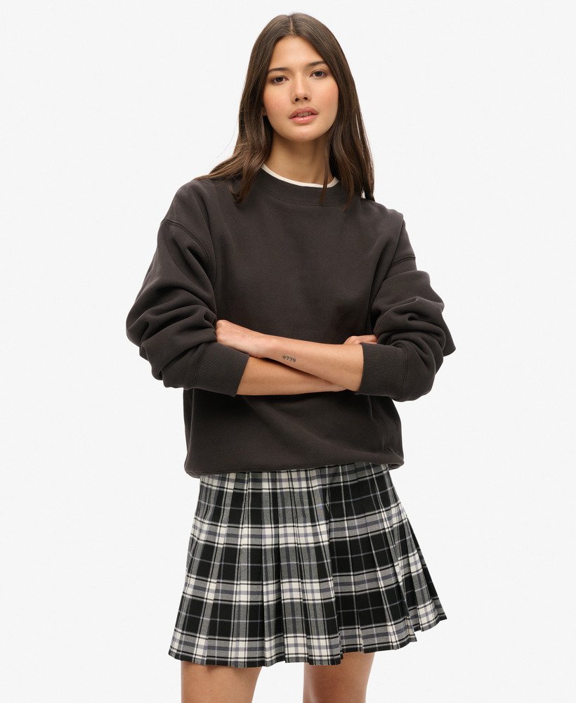 Superdry Check Pleated Mini Skirt Womens Womens Trending