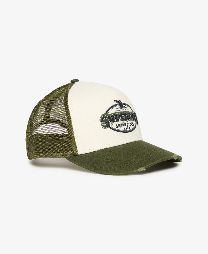 Damen Trucker Cap aus Mesh Gewebe Army Grun Superdry DE