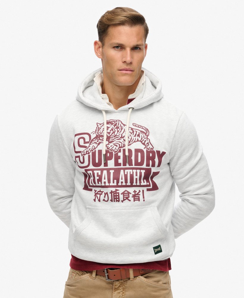 Mens Classic Athletic Hoodie in Ice Marl Superdry UK