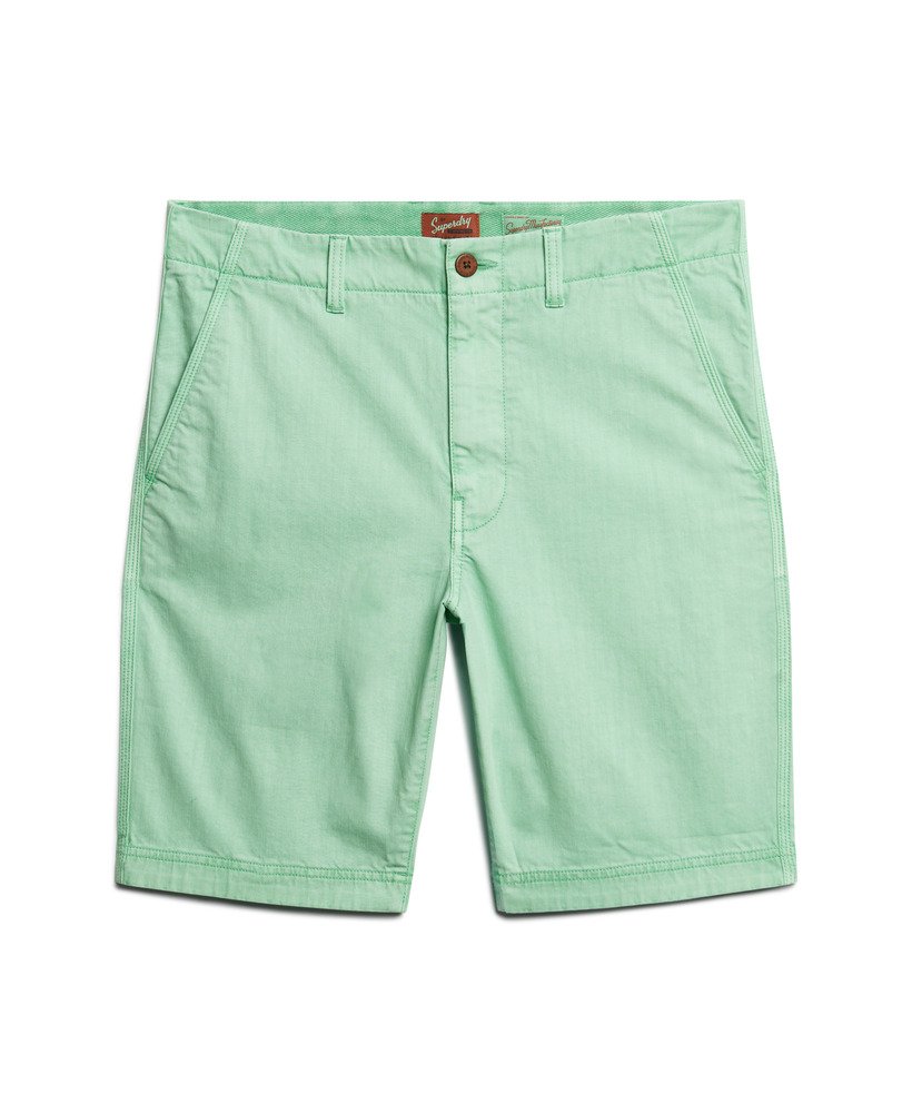 Mint green chino shorts on sale