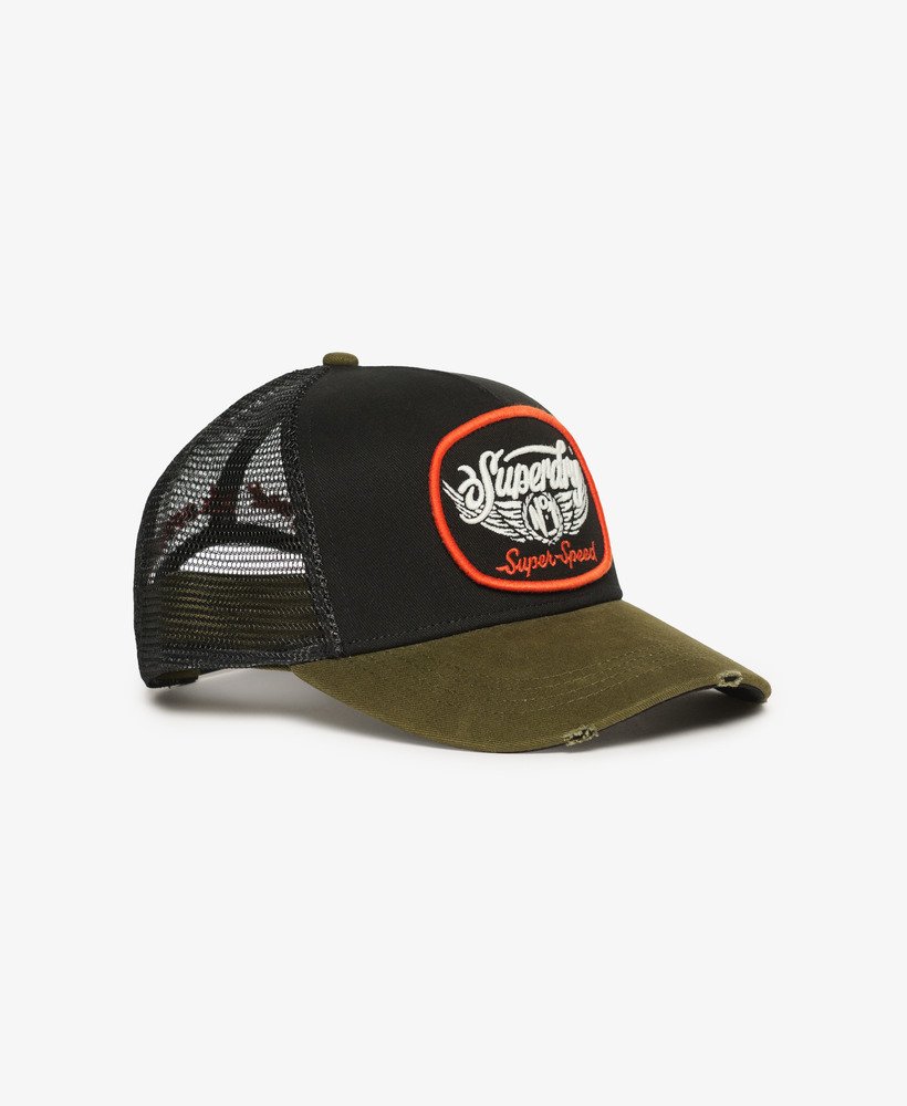 Womens Mesh Trucker Cap in Army Green New Superdry