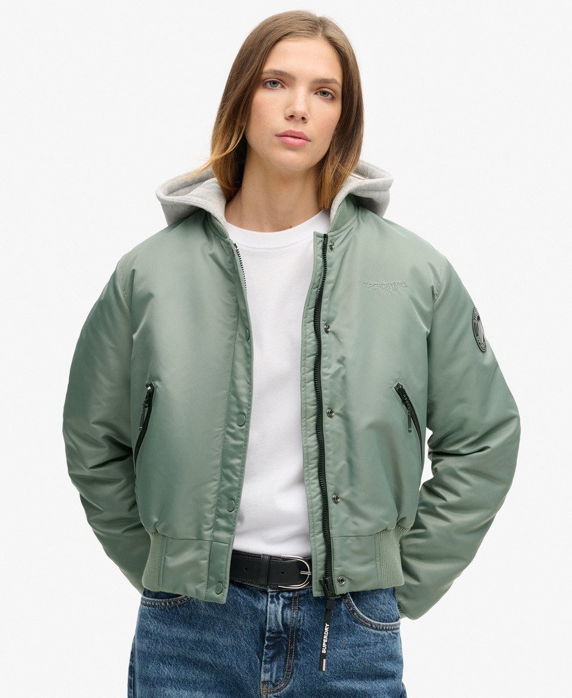 Bombers capuche femme sale