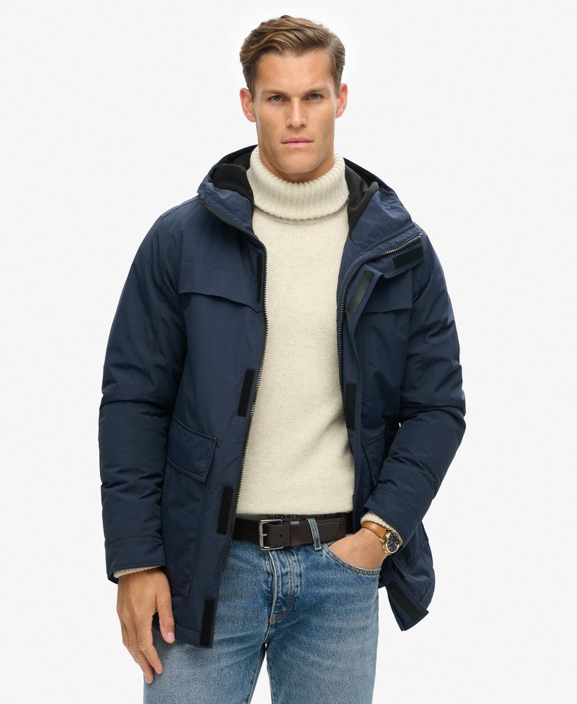 Hombre Parka con capucha Surplus en Azul Marino Cromo Nordico Superdry ES