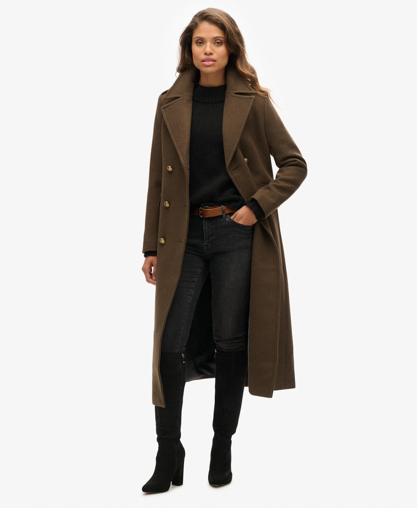 Double breasted wool overcoat online