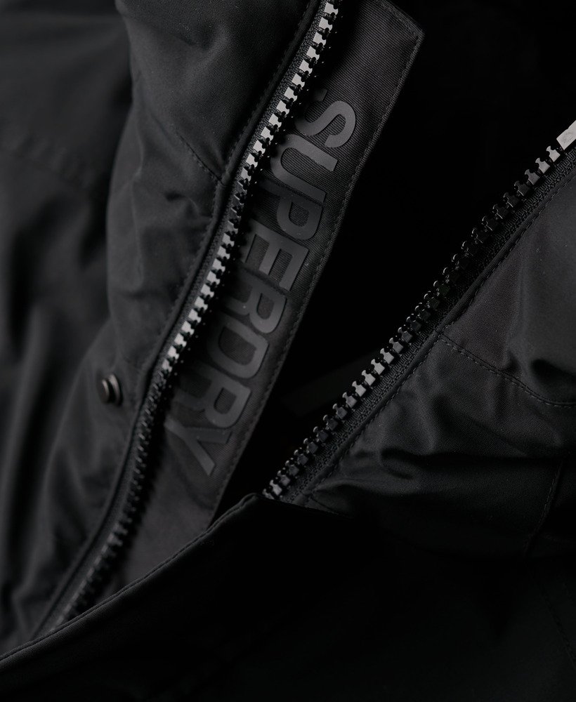 Superdry leather hooded jacket on sale