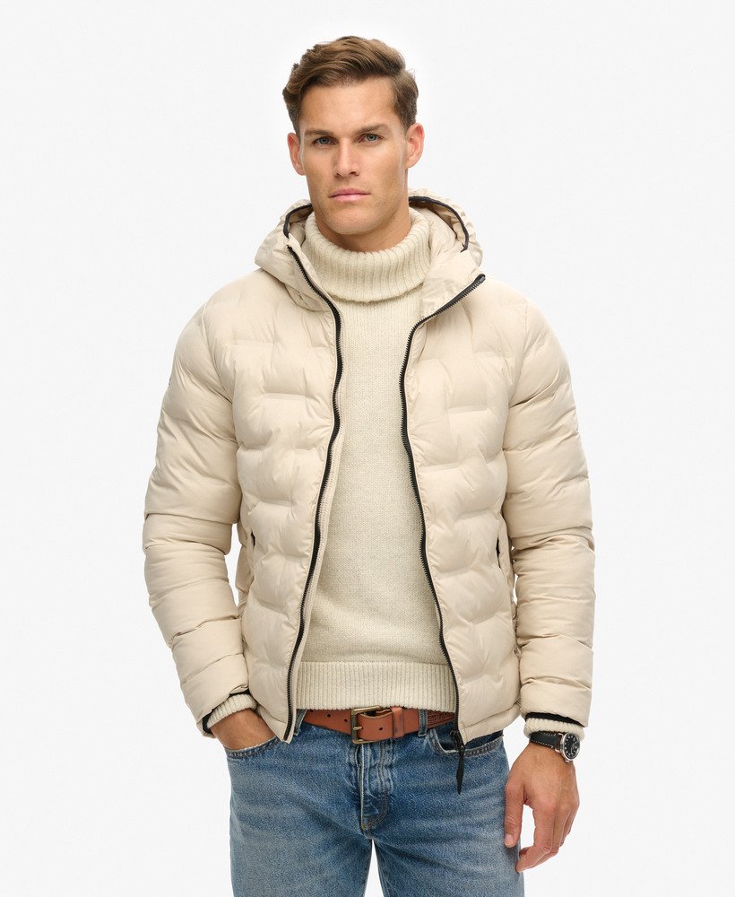 Beige Ciment Doudoune courte matelassee pour Homme Superdry FR