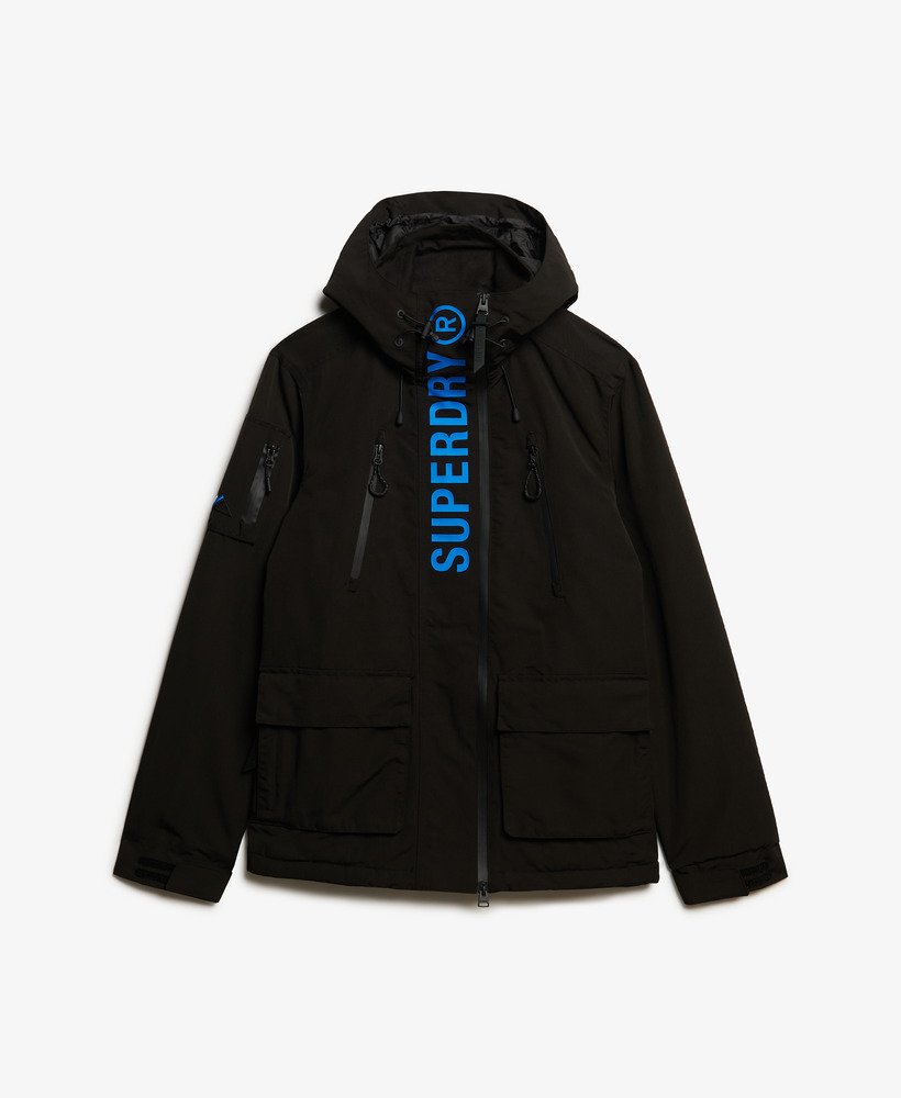 Men s Ultimate SD Windcheater Jacket in Black blue Bay Superdry UK