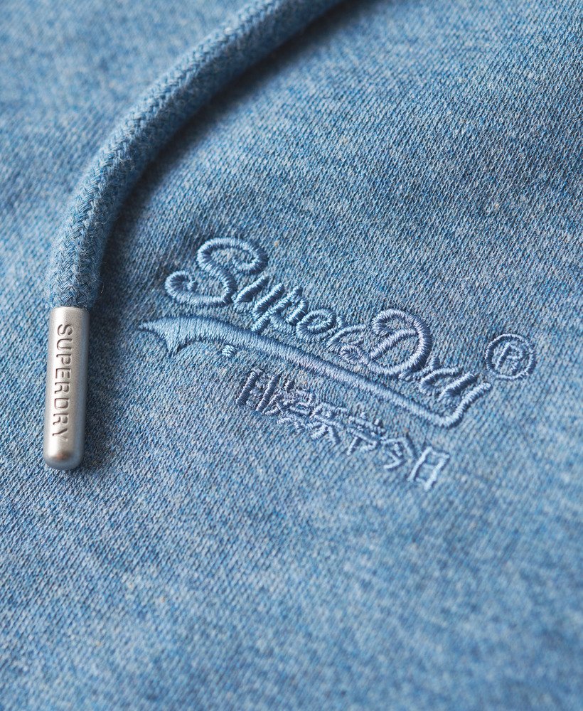 Men s Essential Logo Zip Hoodie in Bluestone Blue Marl Superdry CA EN