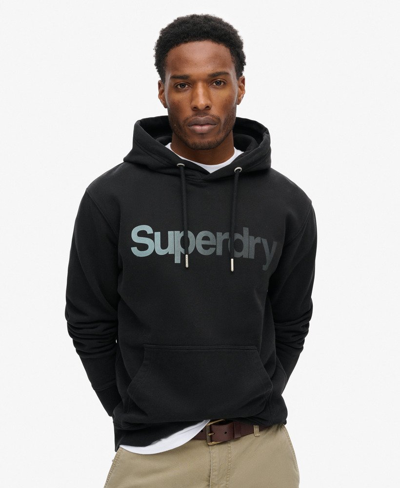 Men s Core Logo Fade Loose Hoodie in Black Superdry CA EN