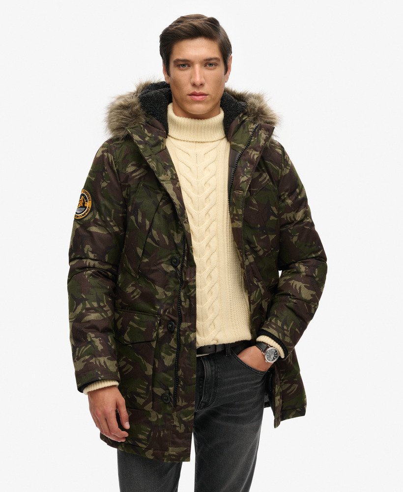 Camo parka coat hotsell