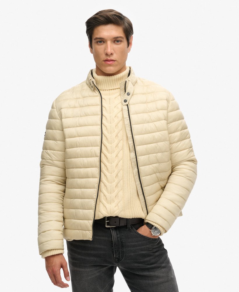 Cream padded coat hotsell