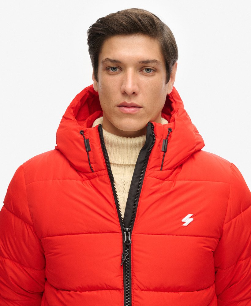 Red puffer jacket mens on sale