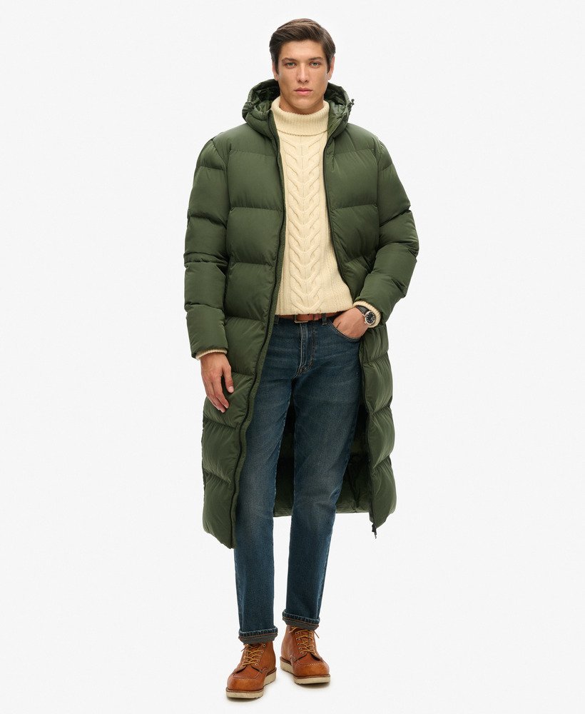 Extra long quilted coat best sale