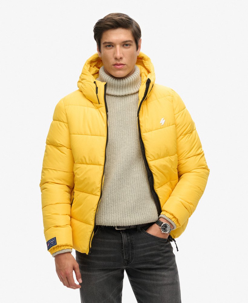 Mens yellow padded jacket hotsell