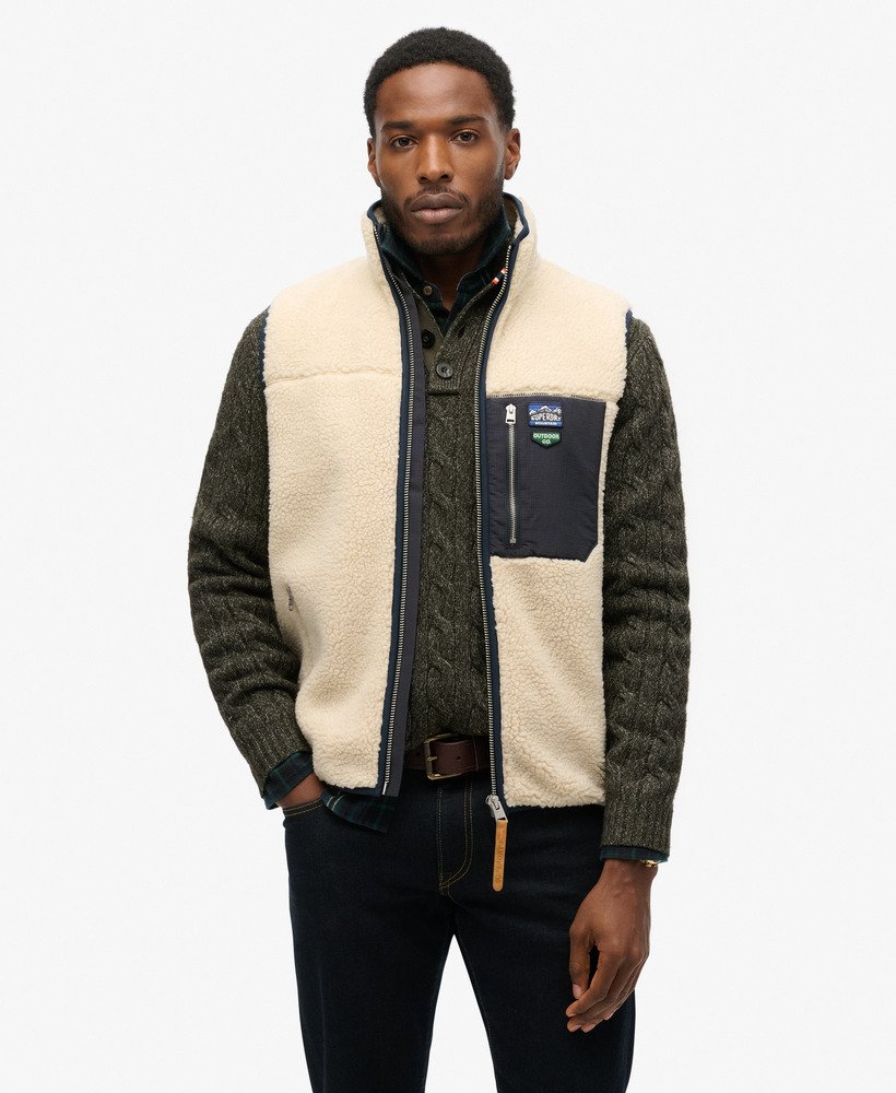 Superdry fleece vest sale