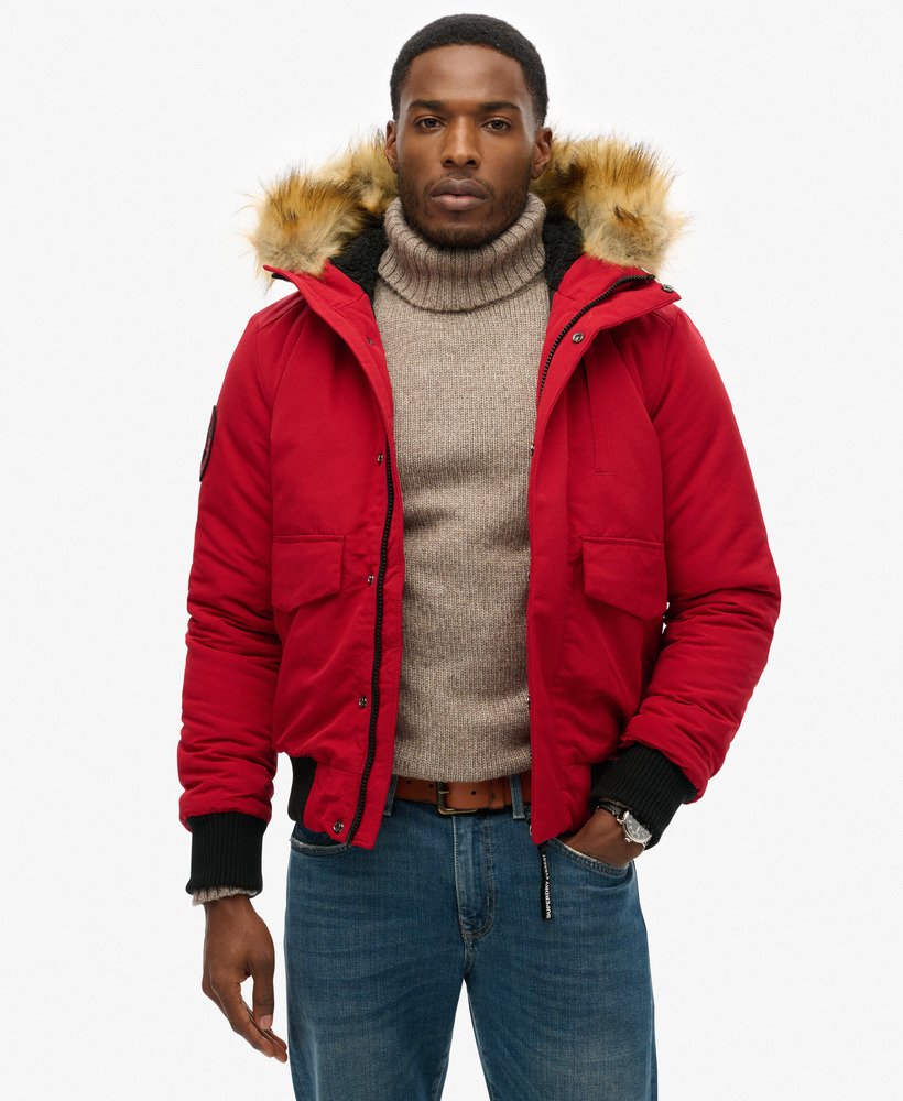 Puffer fur jacket mens best sale