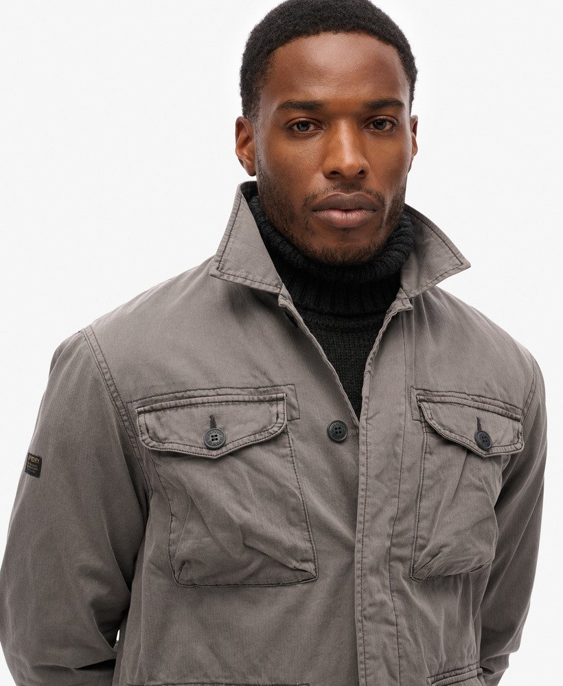 Grey military jacket best sale