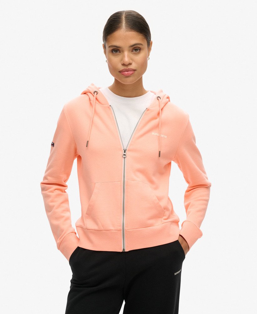 Peach zip up hoodie on sale