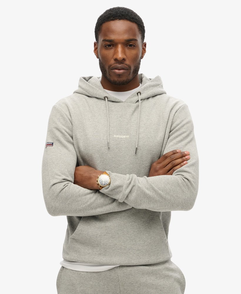 Men s Plain Hoodie in Grey Marl Superdry US