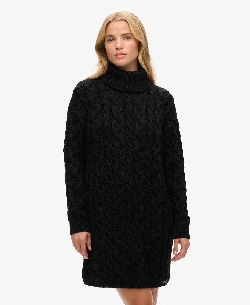 High neck knit dress hotsell