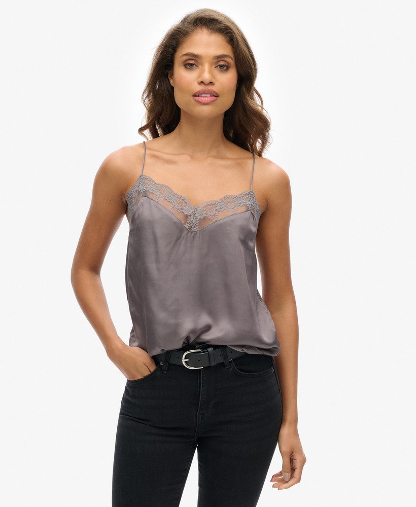 Grey satin camisole on sale