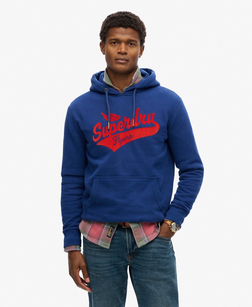 Superdry Flyers Script Hoodie Men s Mens Hoodies and sweatshirts Overhead hoodies