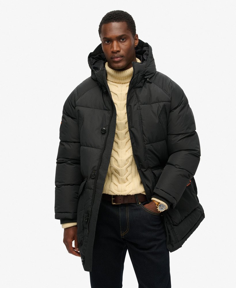 Men s Expedition Puffer Parka Jacket in Noir Superdry UK