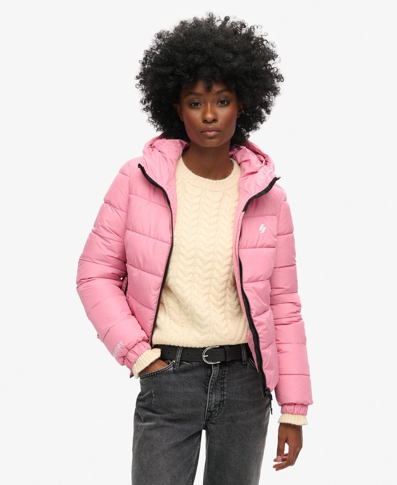 Padded jacket pink best sale