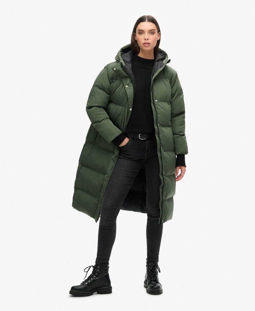 Green puffer coat on sale