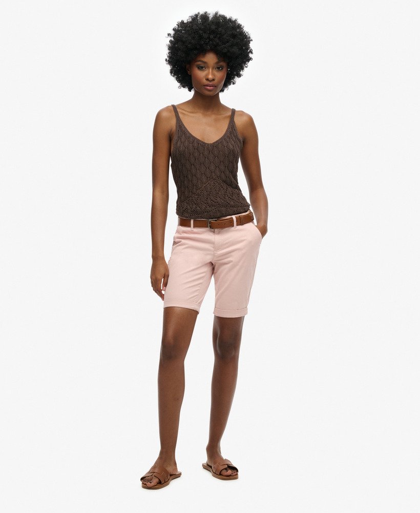 Superdry City Chino Shorts Pink Mini Shorts