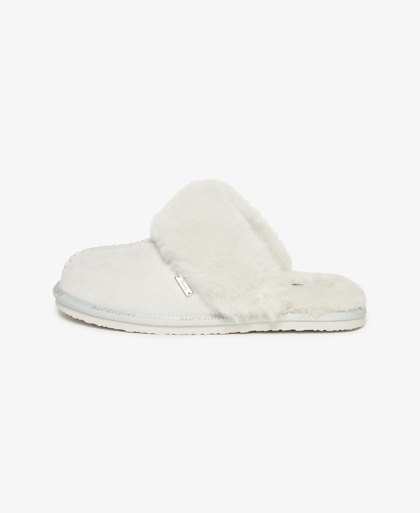 Women s Suede Mule Slippers in Grey Superdry