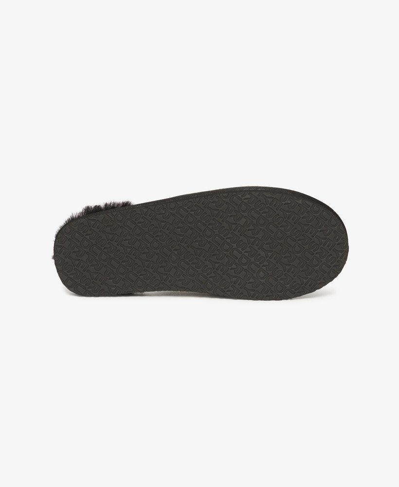 Superdry Suede Mule pantoffels Black Heren Heren Schoenen