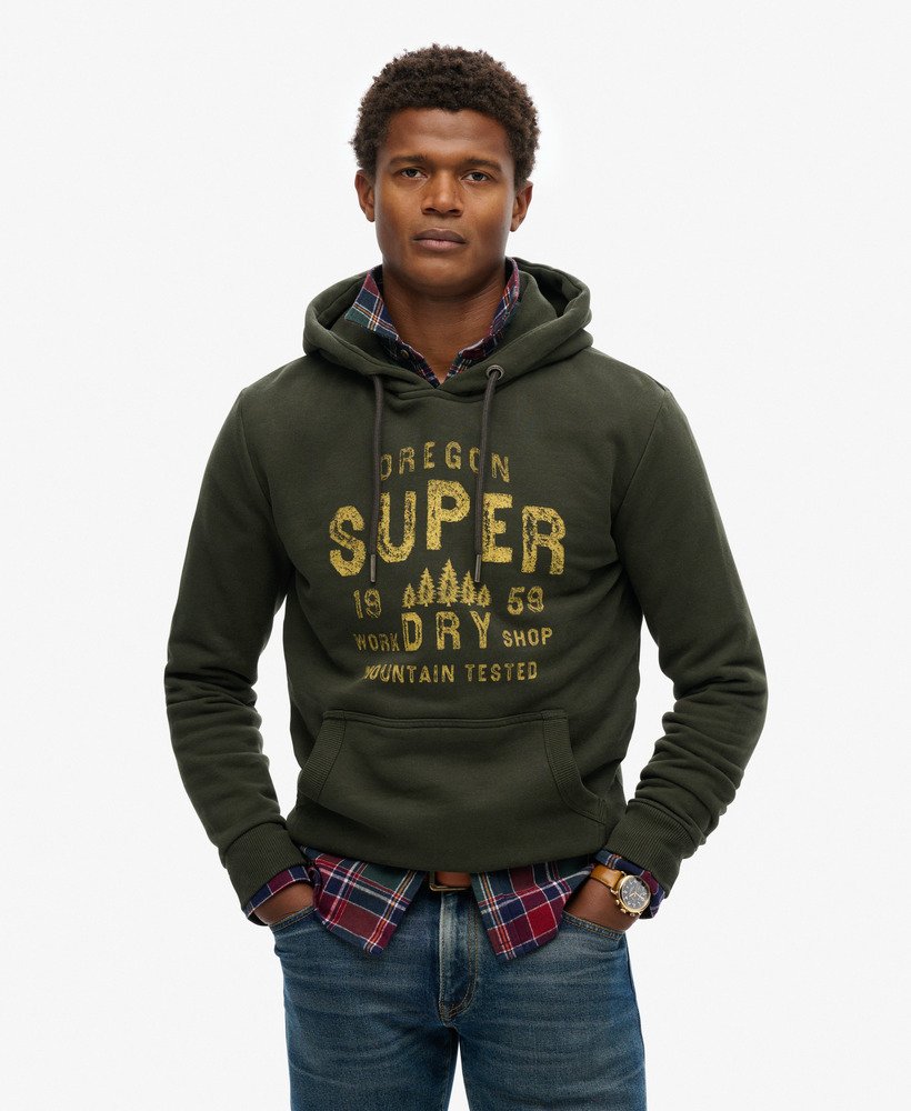 Superdry Work Shop Hoodie Men s Mens Hoodies and sweatshirts Overhead hoodies