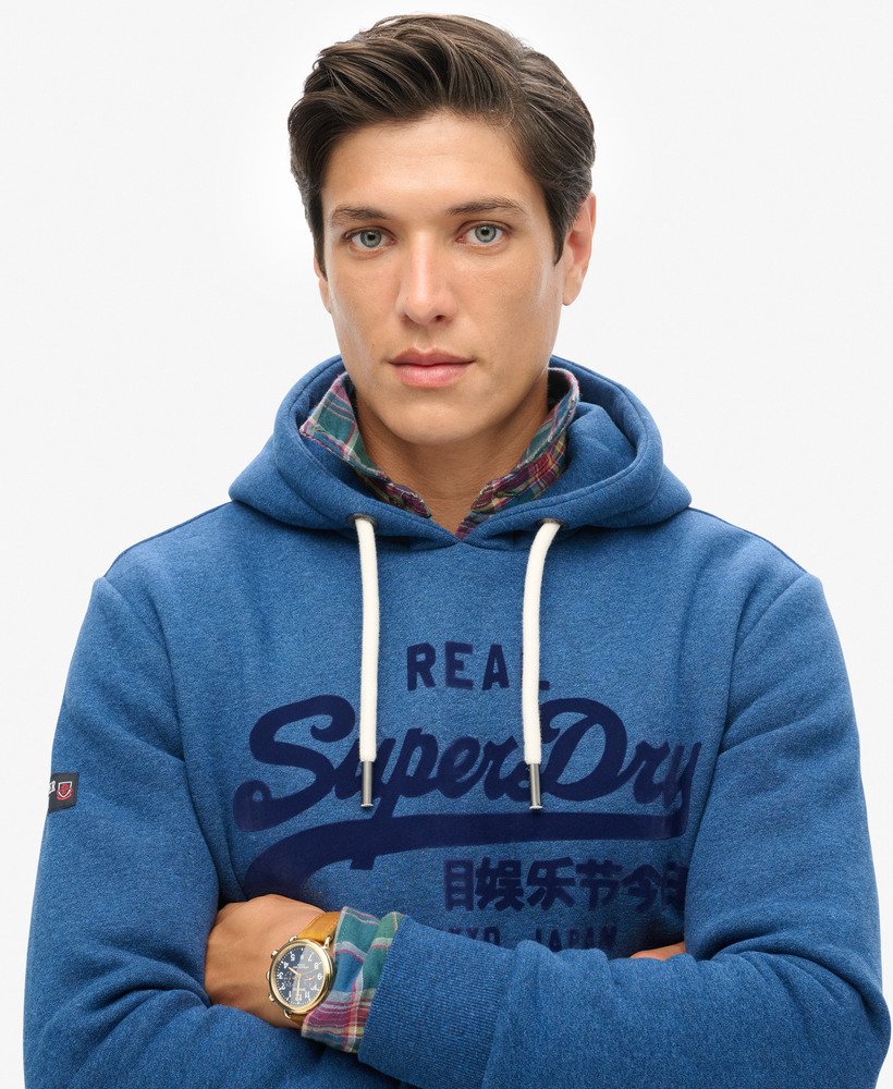 Blue superdry sweatshirt on sale