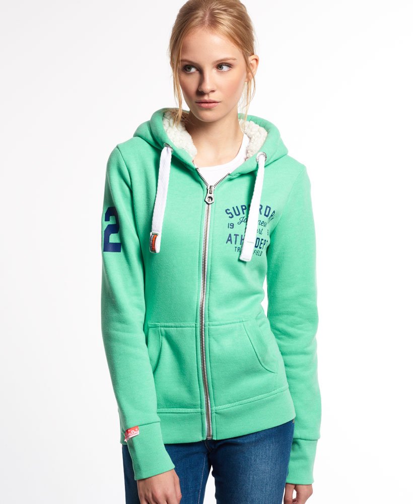 Buy > fur lined zip hoodie > in stock