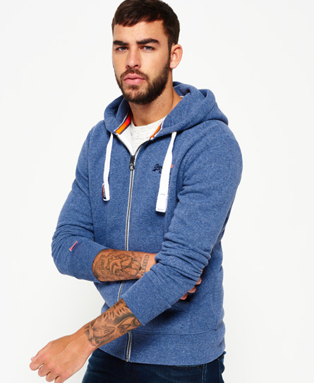 Orange Label Zip Hoodie