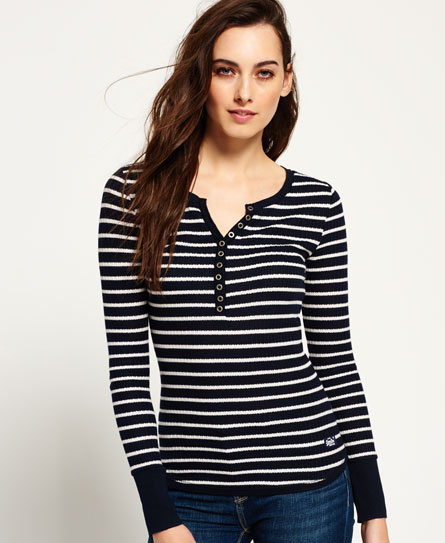 Superdry Essentieel Gebreid Kraagloos Topje superdry kopen in de aanbieding