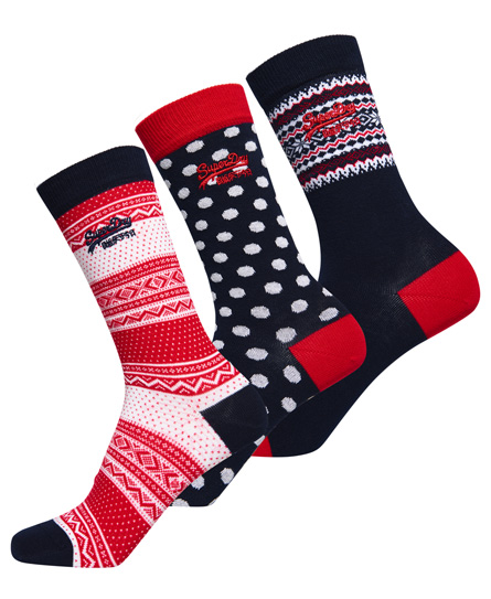 Superdry Festive Socks Triple Pack Festive Socks Triple Pack