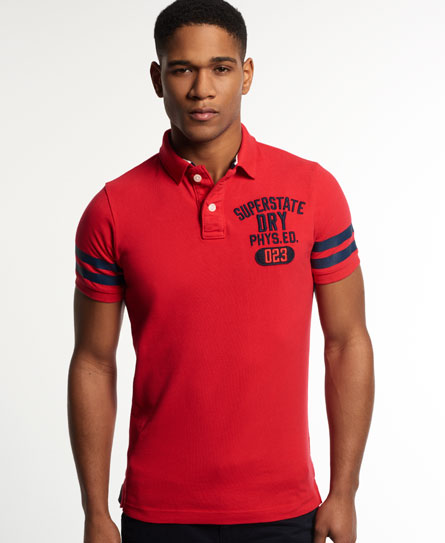 Mens - Super State Pique Polo Shirt in Eclipse Navy | Superdry