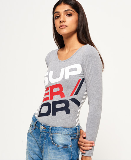 Superdry Diagonal Sportswear Bodysuit superdry kopen in de aanbieding