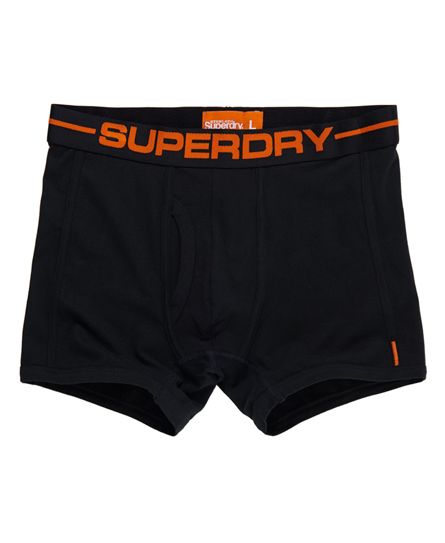 Mens - Sport Boxers in Black/black/orange | Superdry