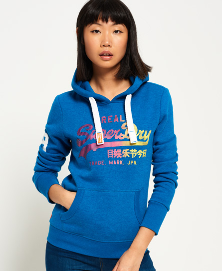 Vintage Logo Stripe Fade Hoodie 